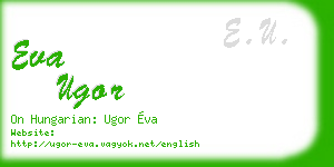 eva ugor business card